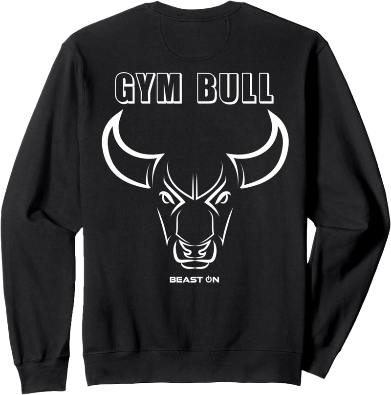 Bull Head Gym Bull Print auf der Rückseite grün Gym Gains Fitness Sweatshirt