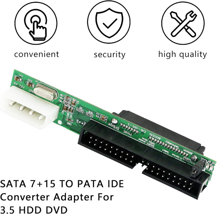 CERRXIAN SSD/SATA auf IDE Bridge Board, SATA zu PATA IDE Konverter, Plug&Play 7+15 Pin 3.5/2.5 HDD D