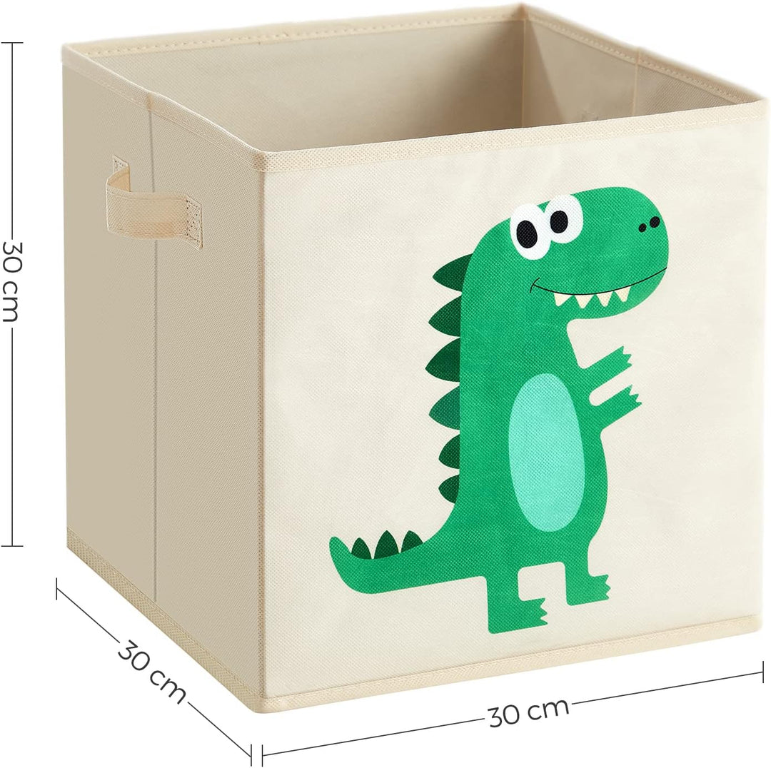 SONGMICS Aufbewahrungsbox, 3er Set, Aufbewahrungskorb, Spielzeugaufbewahrung, Stoffboxen, 30 x 30 x