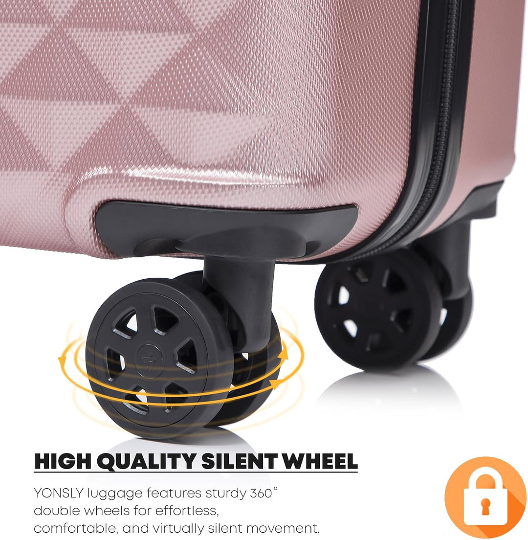 Premium Reisekoffer TSA-Schloss,YKK-Reissverschluss Hartschalen-Koffer Trolley Kabinenkoffer Rollkof