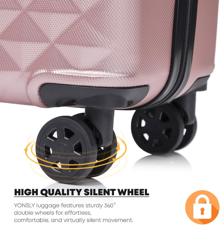 Premium Reisekoffer TSA-Schloss,YKK-Reissverschluss Hartschalen-Koffer Trolley Kabinenkoffer Rollkof