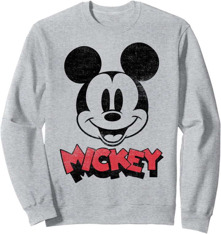 Disney Mickey And Friends Mickey Simple Big Face Sweatshirt