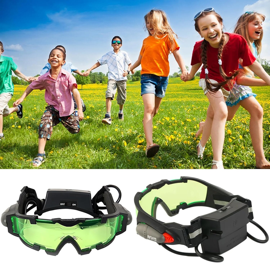 Nachtsichtbrille für Kinder, Nachtsichtbrille, Verstellbare Kinder LED-Nachtbrille, Schutzbrille mit