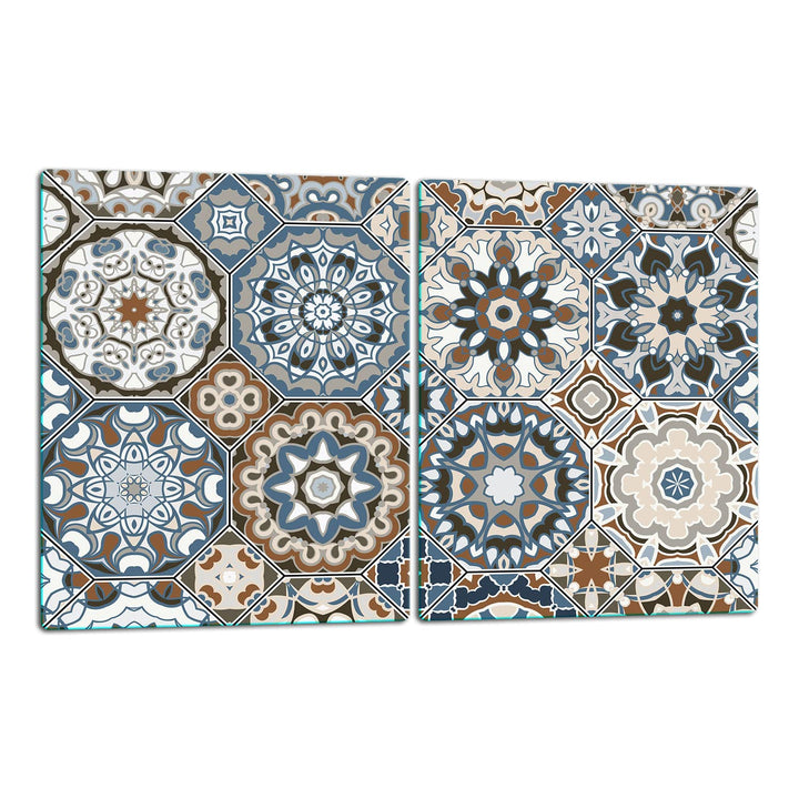 TMK | Herdabdeckplatten ceranfeld 2 Teilig 40x52 cm | Ceranfeldabdeckung Küche Elektroherd Induktion