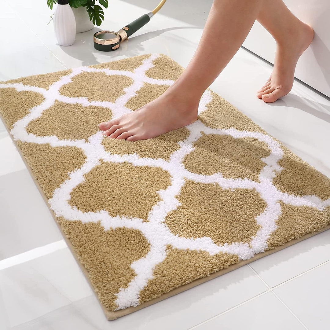 Homaxy rutschfest Badematte Badezimmerteppich Waschbar Hochflor Badteppich Flauschige Mikrofaser Bad