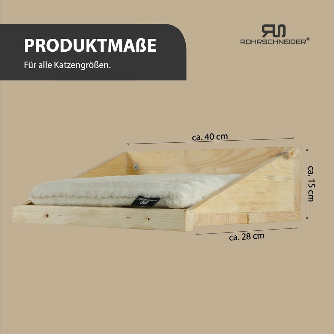 Rohrschneider Kletterwand Katzen (alle Katzengrössen) | Made in EU | Katzentreppe kombinierbar | aus