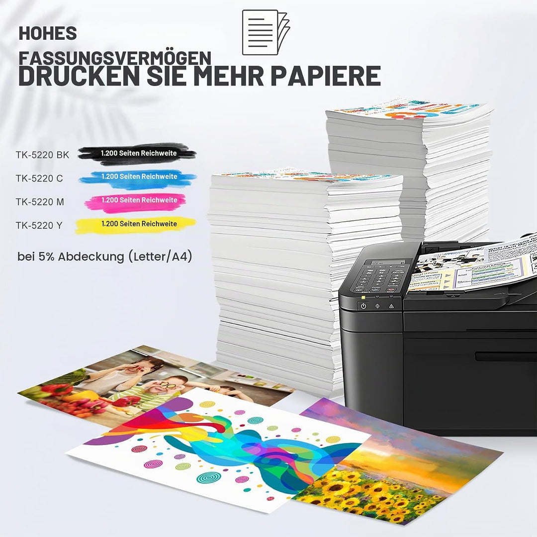 SavFinto Kompatibel für Kyocera ECOSYS M5521cdw Toner Ersatz für Kyocera TK5220 TK 5220 für Kyocera