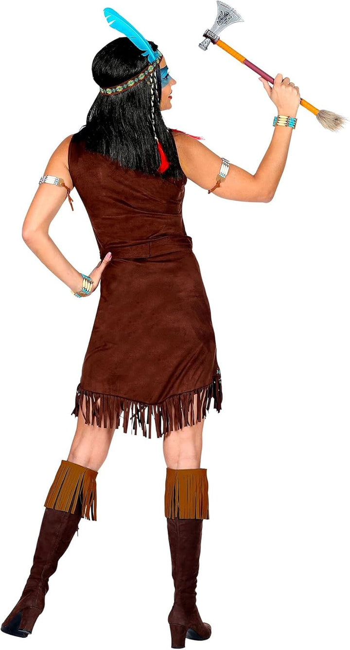 W WIDMANN MILANO Party Fashion - Kostüm Indianerin, Kleid, Häuptlingstochter, Wilder Westen, Karneva
