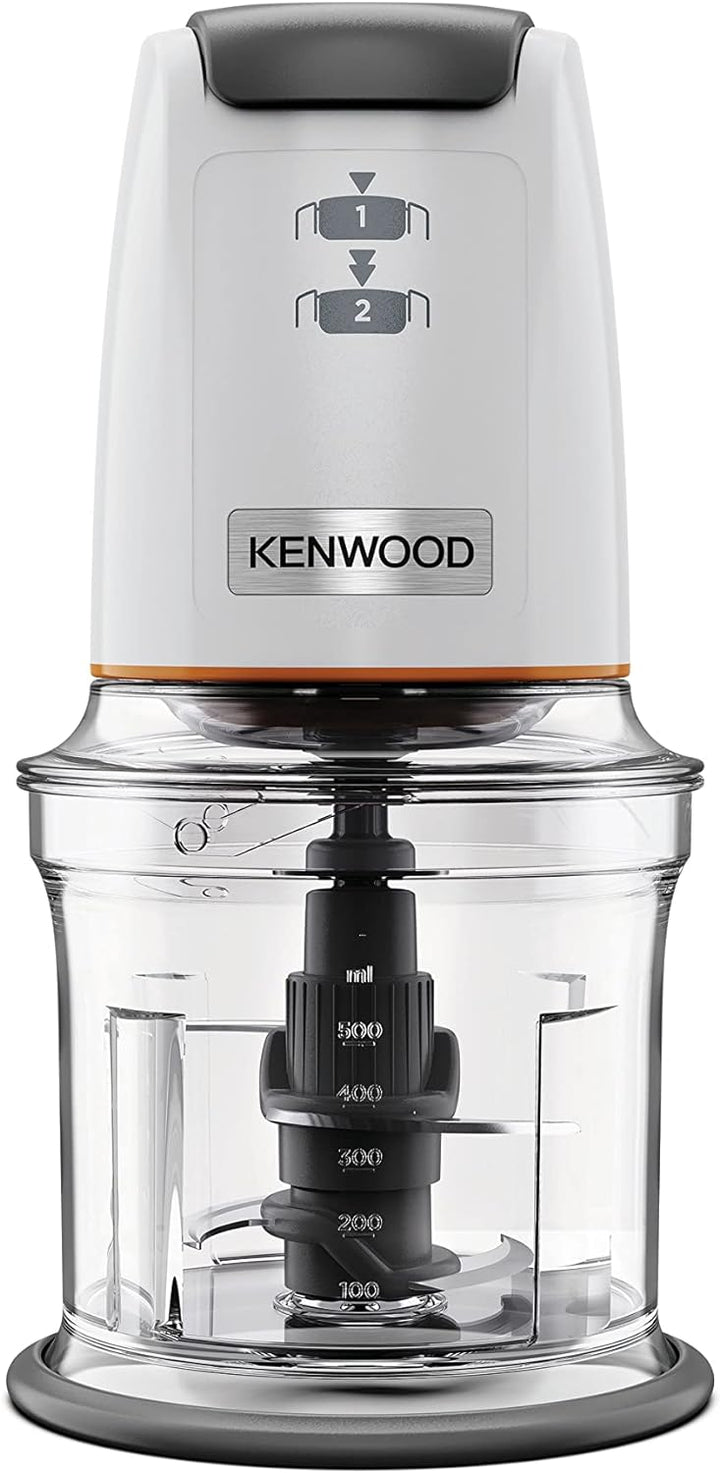Kenwood EasyChop CHP61.000WH, Vier-Klingen-Zerkleiner, 0,5 l, Druckbetrieb, 2 Geschwindigkeiten, rut