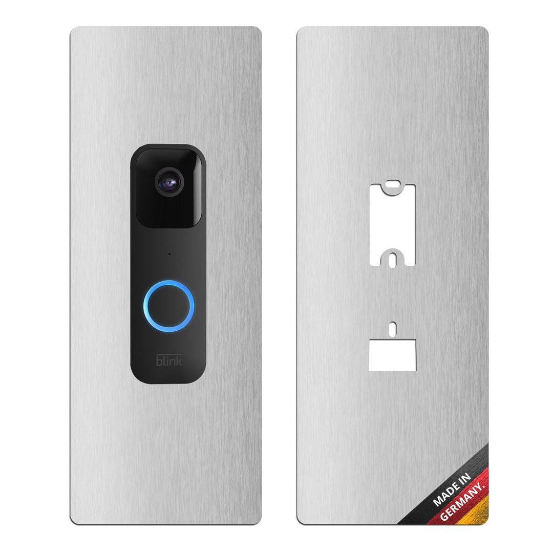 iSecur Blende passend für Blink Akku-Videotürklingel aus Edelstahl I Video-Doorbell I Klingelschild