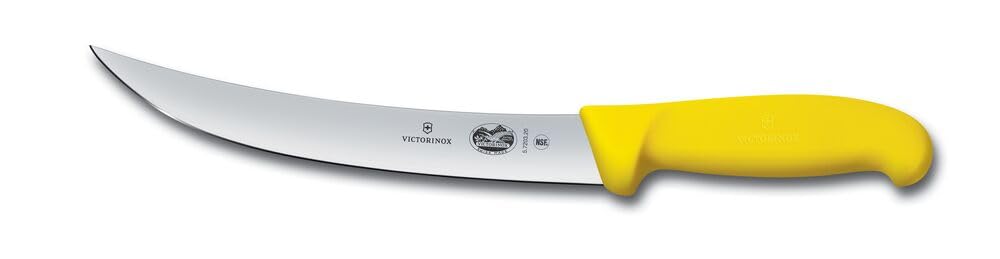 Victorinox Fibrox Schlachtmesser, Langes Zerlegemesser zum Zerteilen grosser Fleischstücke, 20 cm, G