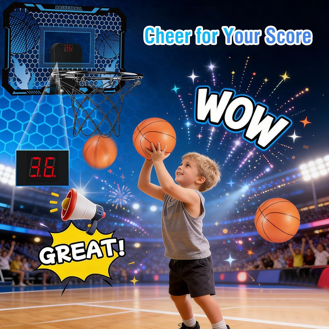 VROGTIK Indoor-Basketballkorb für Kinder, Halterung über der Tür, Anzeigetafel - Geschenke für 4-12