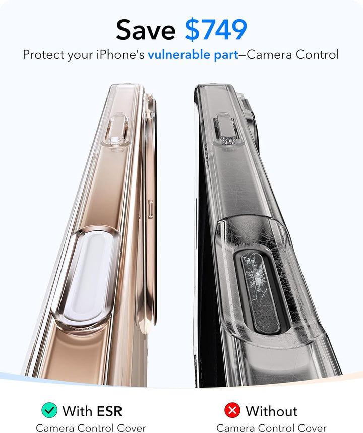 ESR für iPhone 16 Pro Max Hülle [Kamerasteuerung] Kompatibel mit MagSafe [Versteck Robust Ständer] M