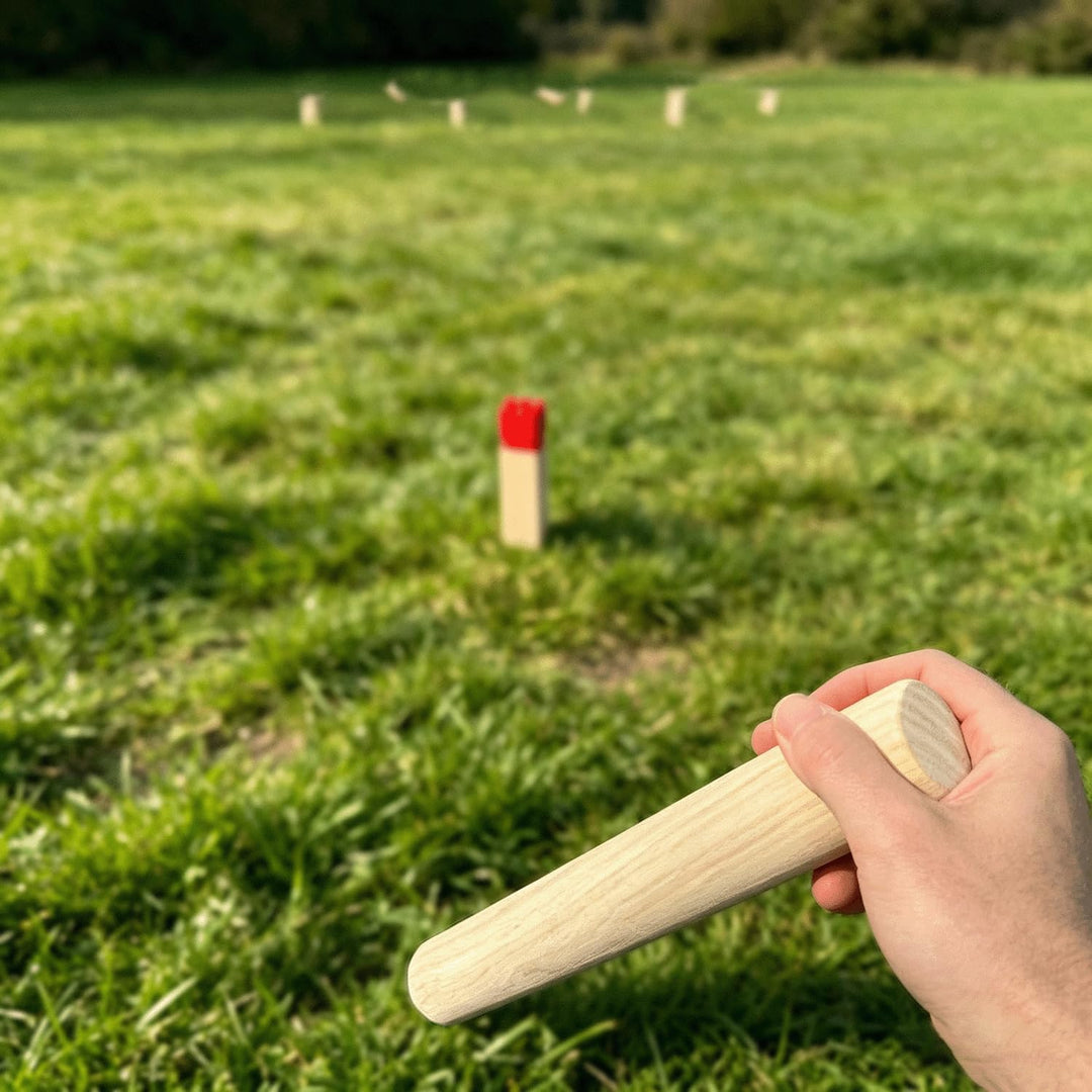 Kubb Spiel im Freien | Wurfspiel mit Tragetasche | Kegelspiel | Gummi Holz Garten Rasen Spiele | Wur