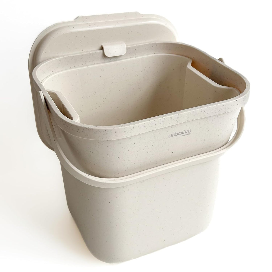 Urbalive Design Biomülleimer Küche 8L mit herausnehmbarem Sieb - Komposteimer Küche mit Deckel - Kle