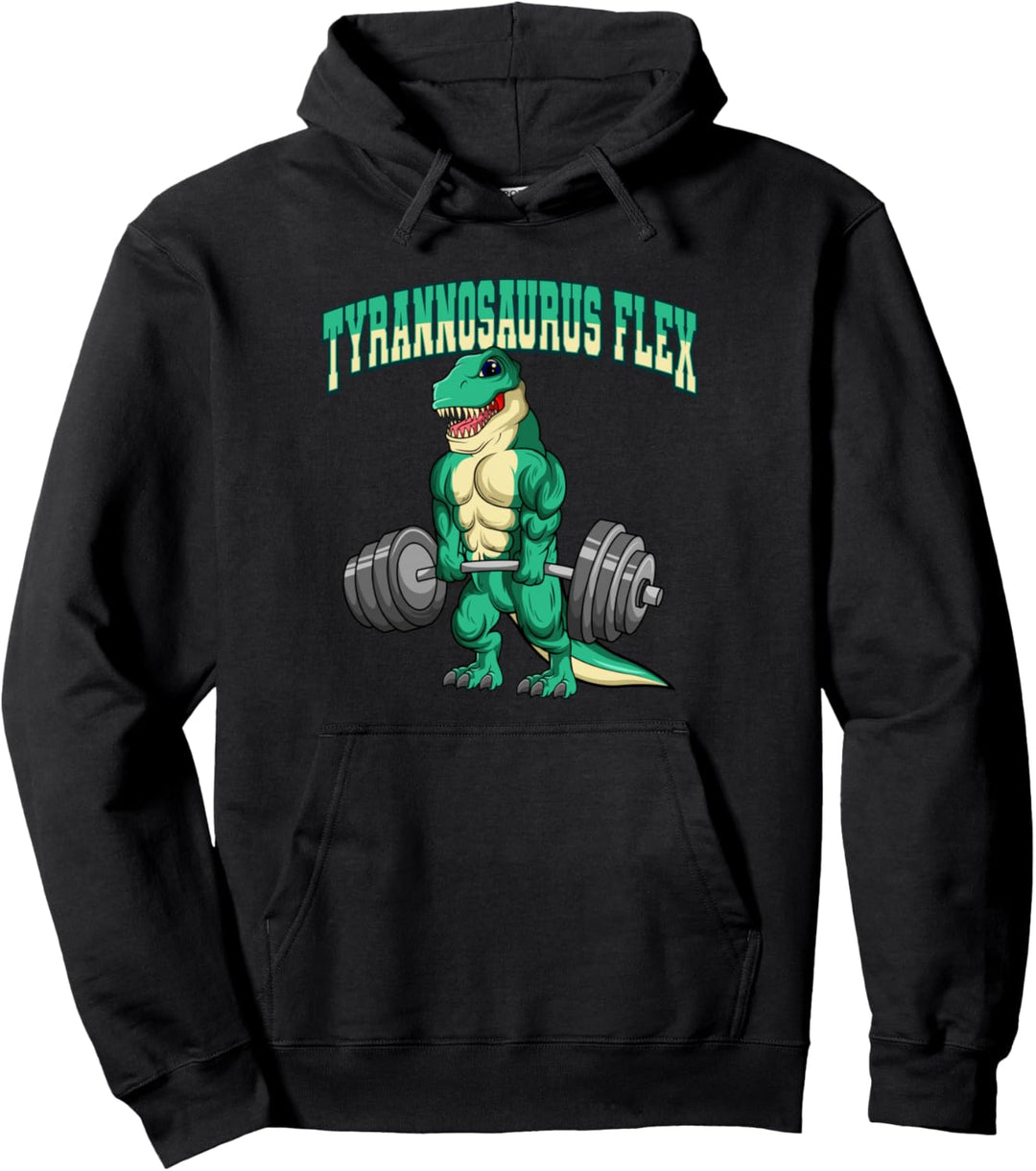 Bodybuilding Fitness Tyrannosaurus Flex Dino T-Rex Pullover Hoodie