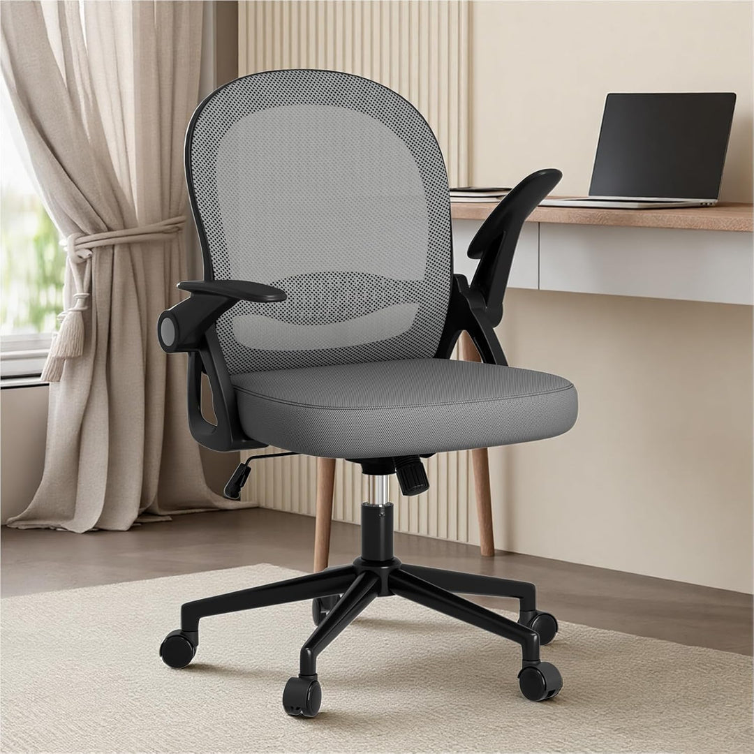 naspaluro Bürostuhl, Ergonomischer Schreibtischstuhl mit Atmungsaktiv Netzbespannung, Hochklappbare