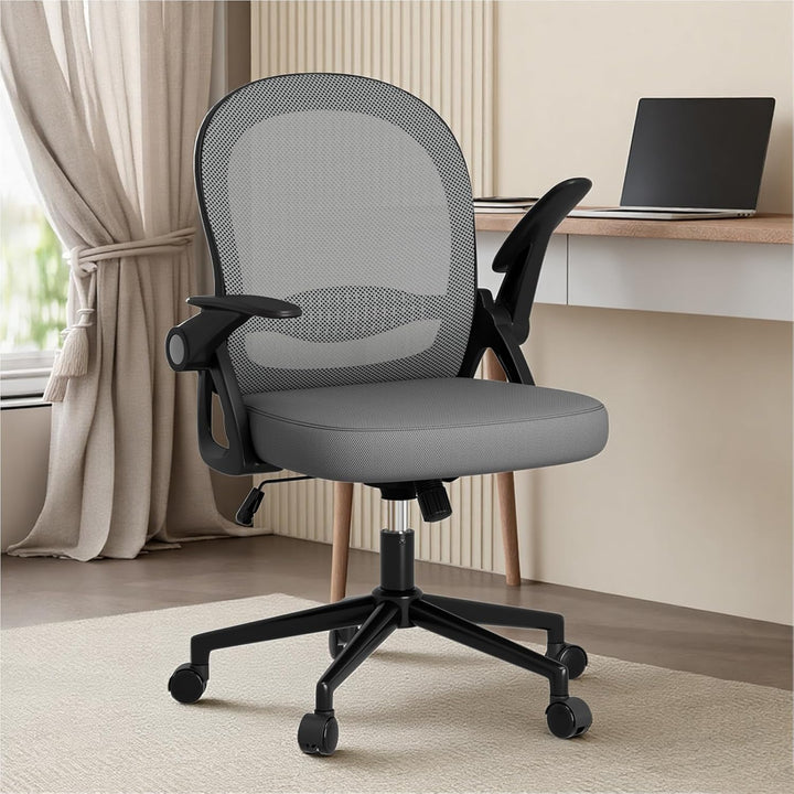 naspaluro Bürostuhl, Ergonomischer Schreibtischstuhl mit Atmungsaktiv Netzbespannung, Hochklappbare
