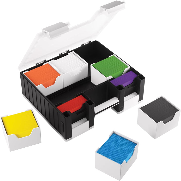 Gamegenic, Game Castle Black/White/Clear, Aufbewahrungstasche für Karten und Spielzubehör mit option