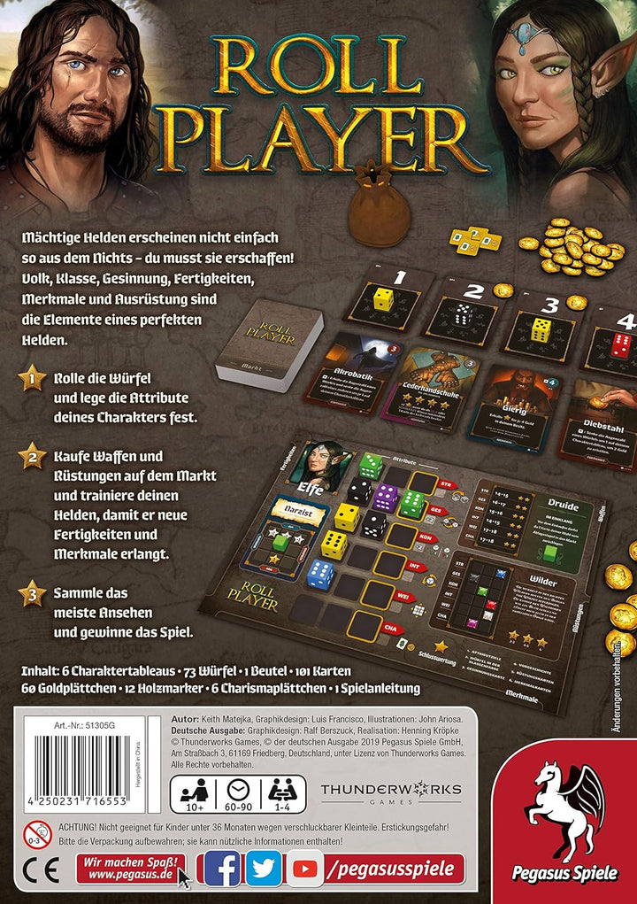 Pegasus Spiele 51305G - Roll Player (deutsche Ausgabe)