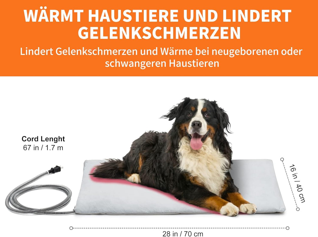 Toozey Outdoor Heizdecke Haustier mit Wasserdicht Abdeckung und Kaubeständigem Kabel, Automatische T