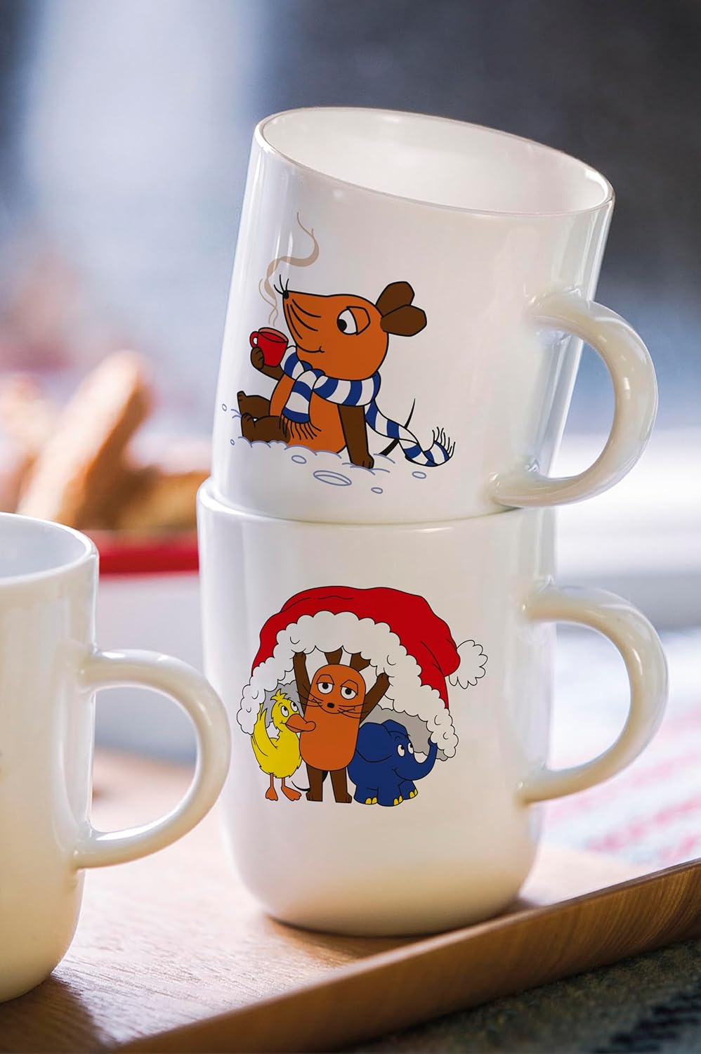 KAHLA DieMaus Kinderset 3tlg. Party | weisser Teller im Sendung mit der Maus Design Party Set 3 tlg.