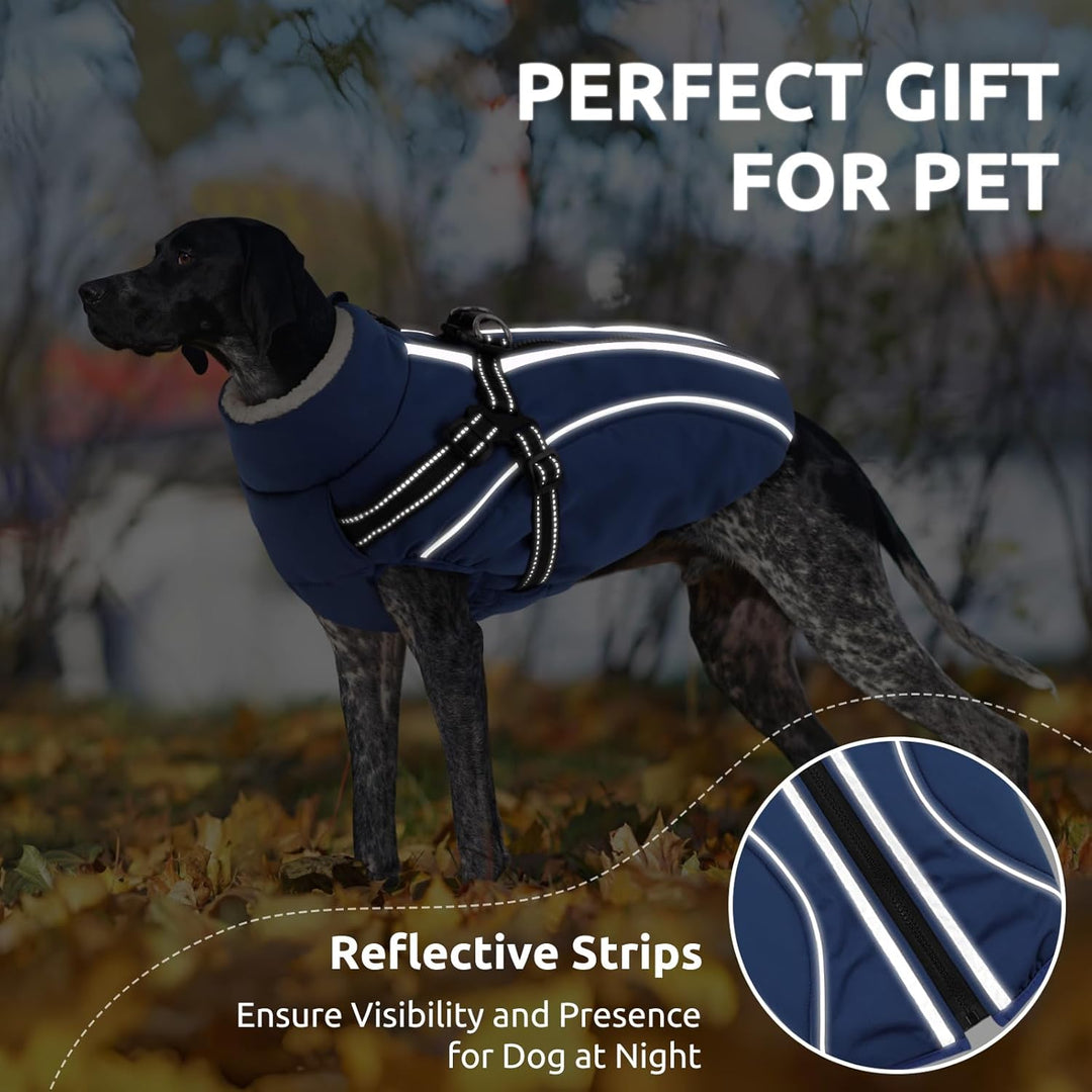 Hundemantel Hundejacke Warm Wintermantel mit Reissverschluss Winddichte & Winddichte mit Reflektorst