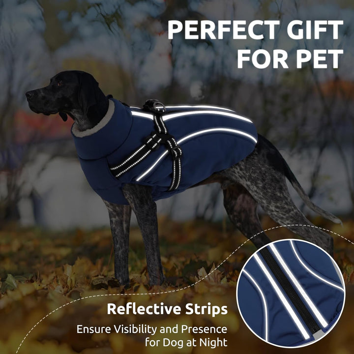 Hundemantel Hundejacke Warm Wintermantel mit Reissverschluss Winddichte & Winddichte mit Reflektorst