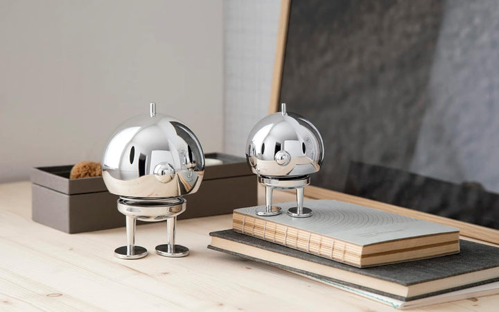 Hoptimist - Skandinavisches Design - Classic Medium Bumble - Höhe: 10.5 cm - Silber/Chrom - Deko - G