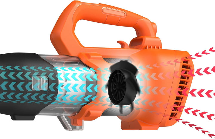 Black+Decker Axial Elektro-Laubbläser BEBL185 (1.850W, Laubgebläse mit hoher Blasgeschwindigkeit von