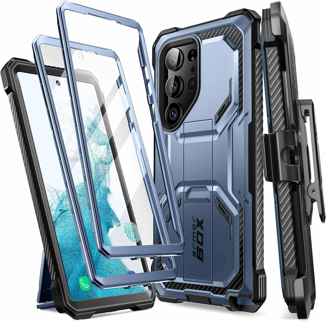 i-Blason Armorbox Series Hülle für Samsung Galaxy S23 Ultra 5G Bumper Case mit 2 Vorderseite (ohne D