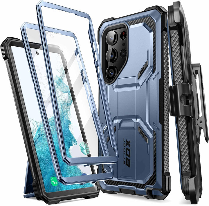 i-Blason Armorbox Series Hülle für Samsung Galaxy S23 Ultra 5G Bumper Case mit 2 Vorderseite (ohne D