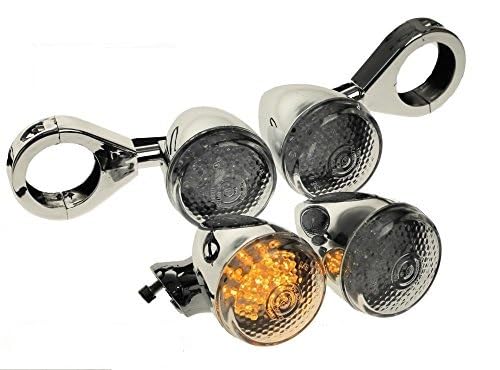 Motorrad Licht Scheinwerfer LED Harvey Chrom klar Zusatzscheinwerfer Nebellicht geeignet für Chopper