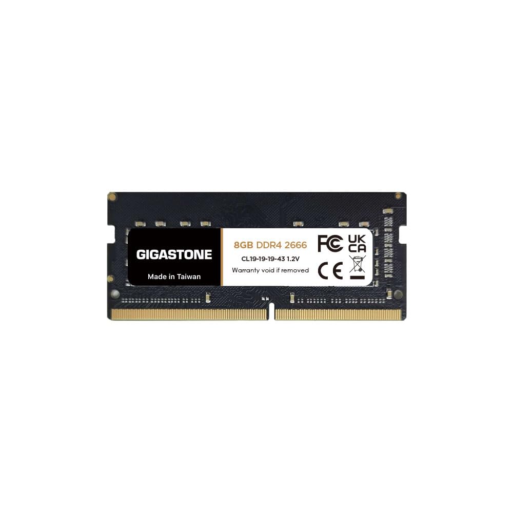 【DDR4 RAM Nur für Laptops】 GIGASTONE 8GB DDR4 2666MHz (2400MHz or 2133MHz) PC4-21300(PC4-19200/17000