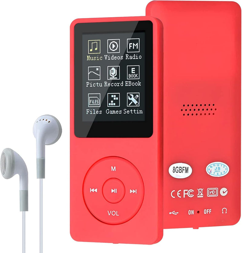 MP3-Player, MP3/MP4 digitaler Musik-Player, Lychee Upgrade, 8 GB, tragbarer HiFi-Sound, Musik-Player