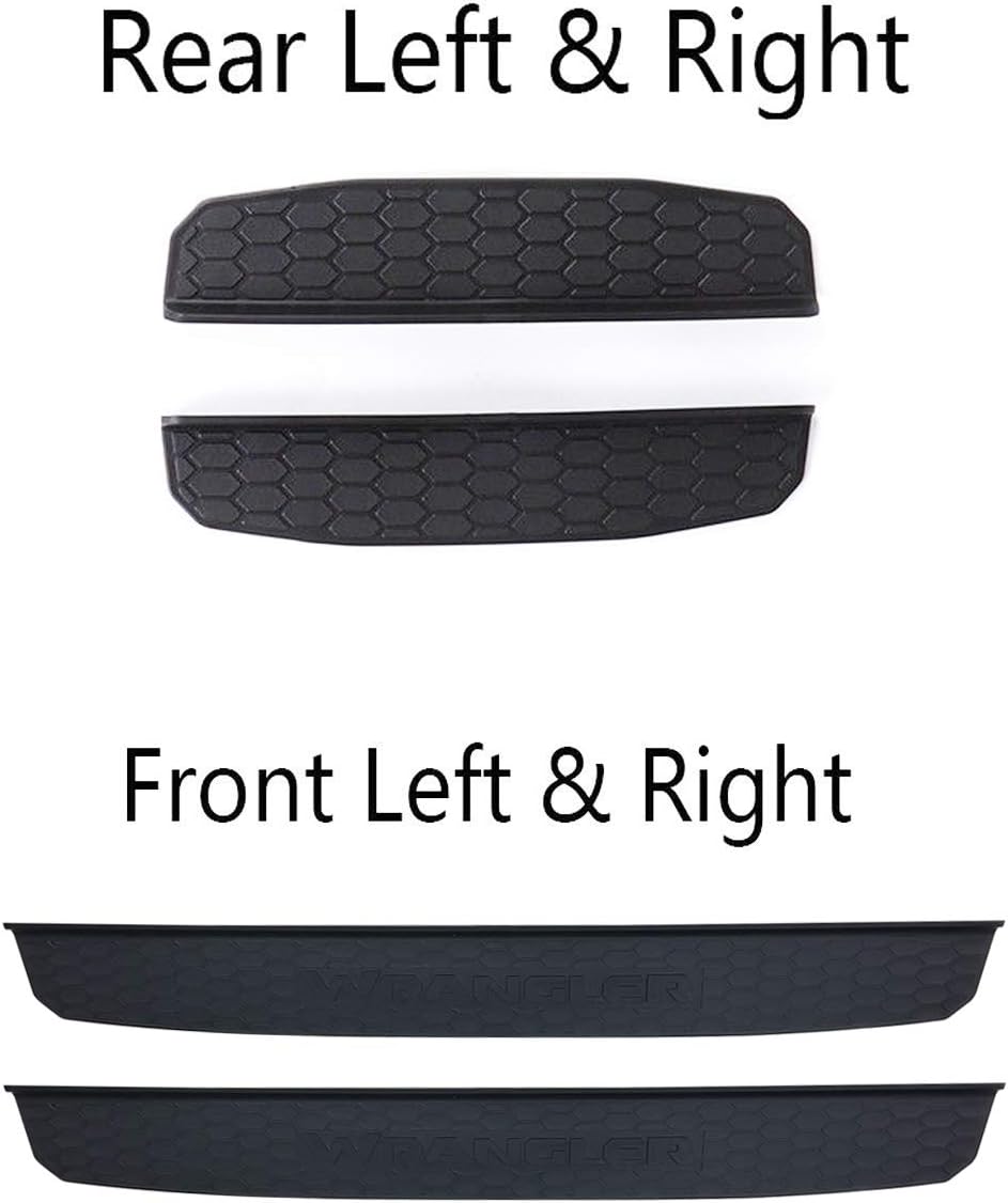 SXMA Einstiegsleisten für JEE P Wrangler JL JLU 2018 2019 2020, Türschwellenschutz Schwarz Aussenzub