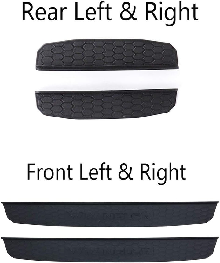 SXMA Einstiegsleisten für JEE P Wrangler JL JLU 2018 2019 2020, Türschwellenschutz Schwarz Aussenzub