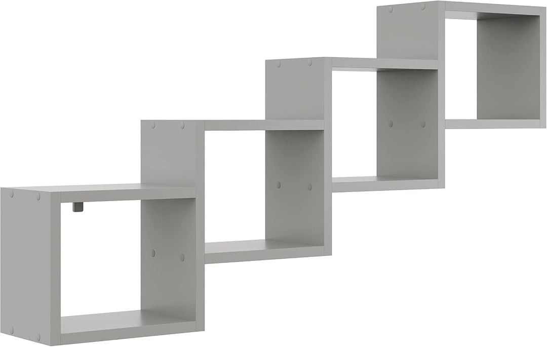 KUBUTKU Dekorativ Wandregal mit 4 Böden 109x57x18 Design Skandinavischer Modern für Wohnzimmer Küche