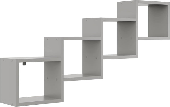 KUBUTKU Dekorativ Wandregal mit 4 Böden 109x57x18 Design Skandinavischer Modern für Wohnzimmer Küche
