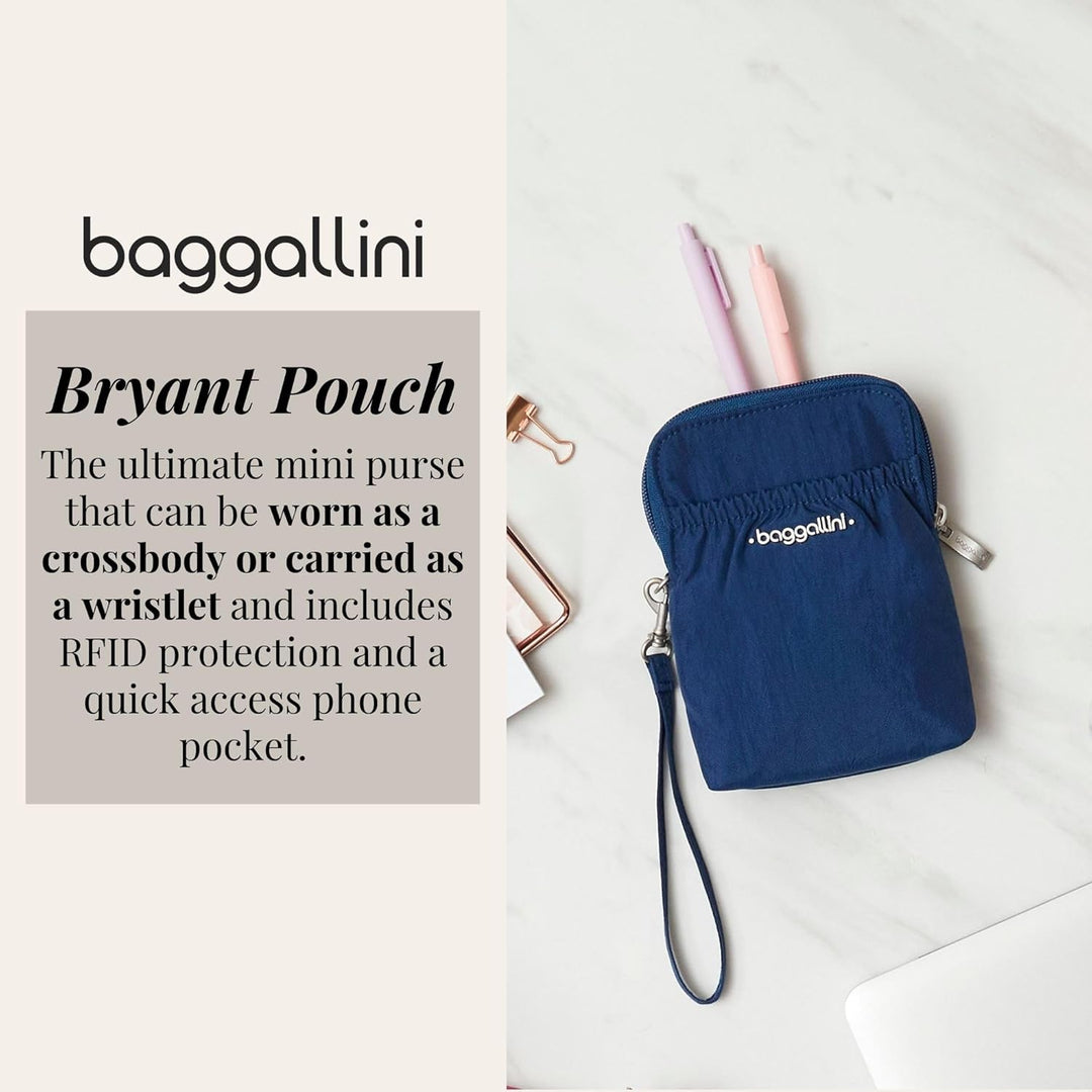 Baggallini Bryant Smartphone-Tasche und Geldbörse – leicht, wasserabweisend, Reisetasche mit RFID-Sc