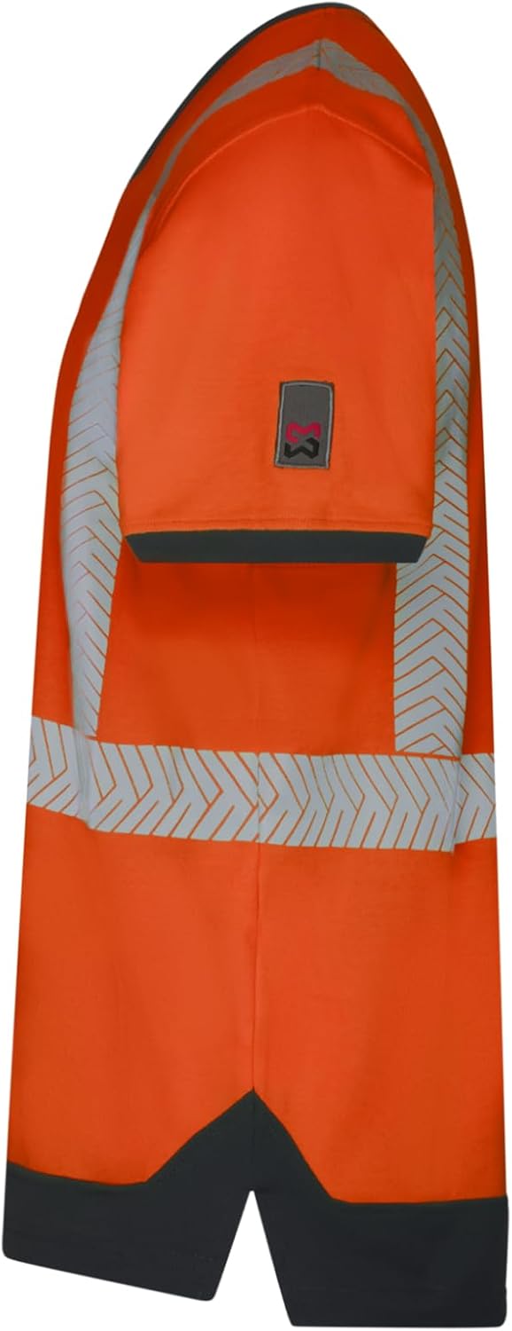 WÜRTH MODYF Warnschutz T-Shirt Fluo EN 20471 6XL Orange Anthrazit, 6XL Orange Anthrazit