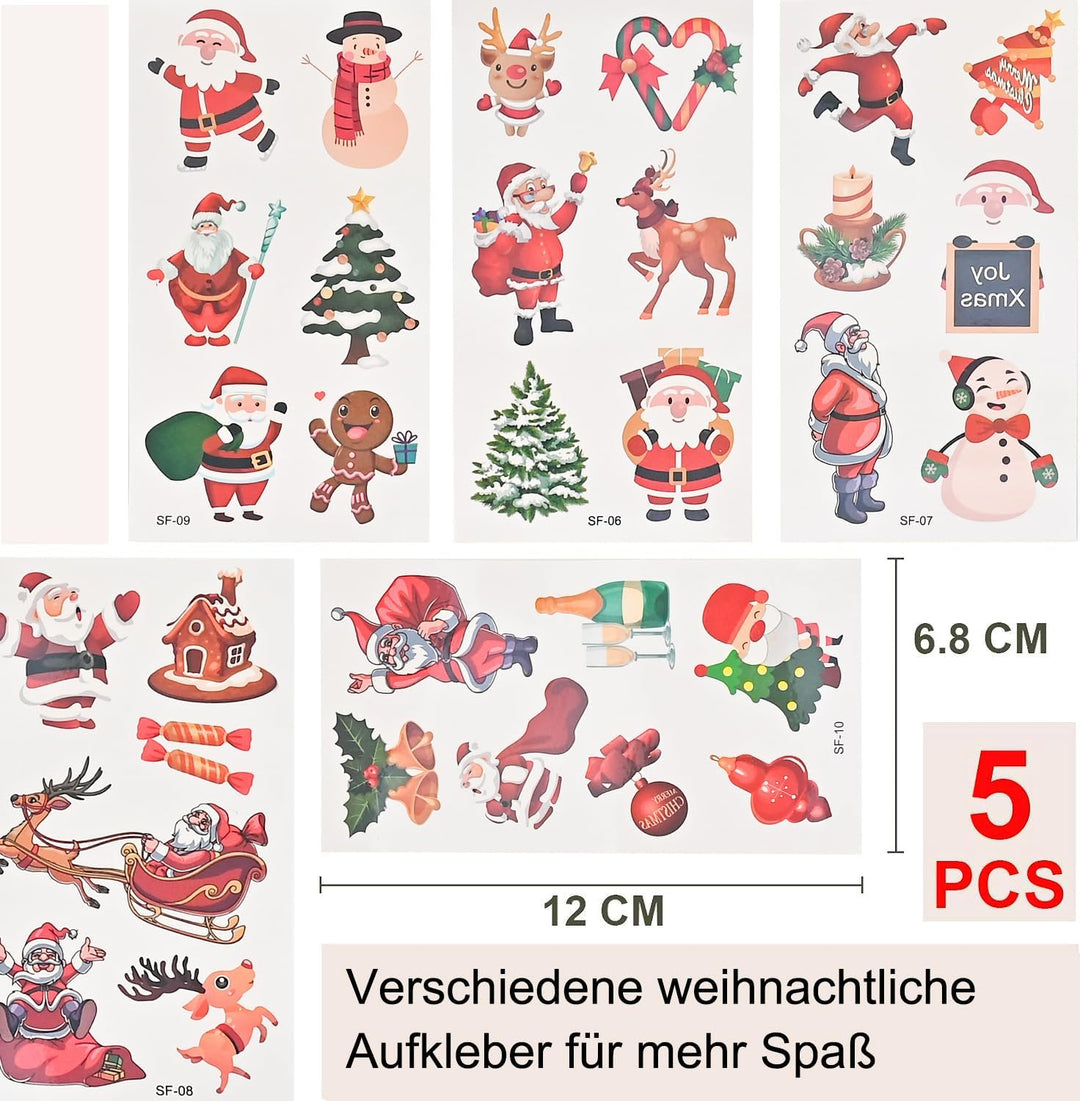 10 Stück Haarreifen Weihnachten Stirnband Haarreifen Haarschmuck Weihnachtsdeko mit Weihnachtlichen