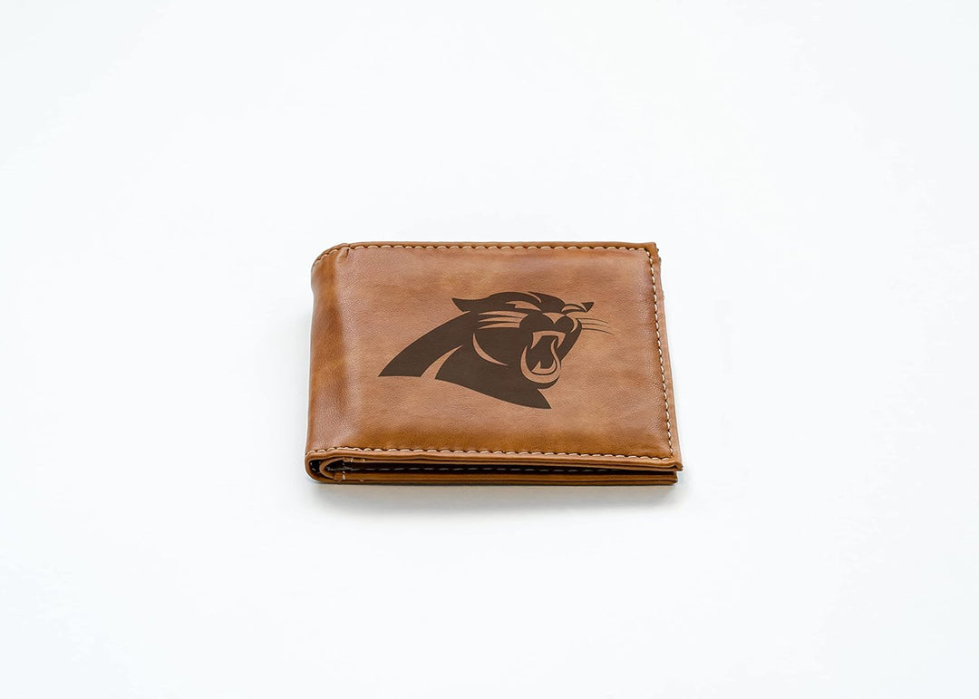 Rico Industries NFL Geldbörse mit Lasergravur, Braun Carolina Panthers, Carolina Panthers