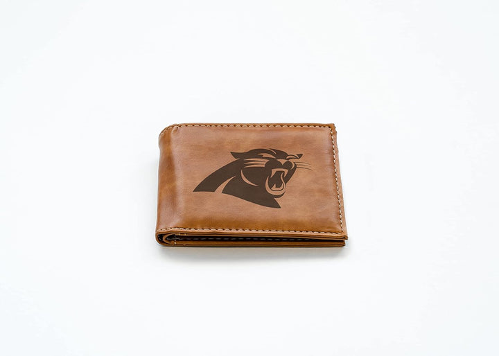 Rico Industries NFL Geldbörse mit Lasergravur, Braun Carolina Panthers, Carolina Panthers