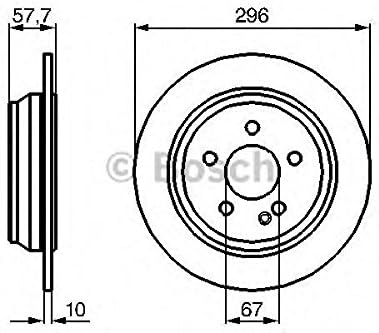 Bosch BD976 Bremsscheiben - Hinterachse - ECE-R90 Zertifizierung - zwei Bremsscheiben pro Set