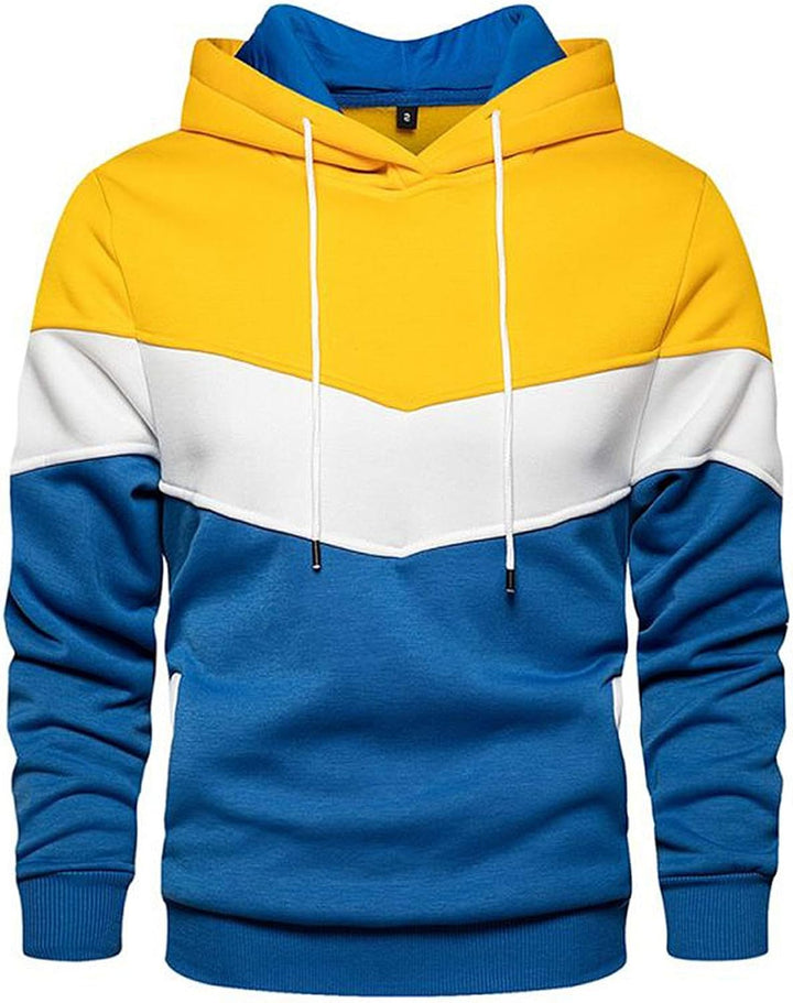 KENAIJING Herren Hoodie, Herren Sweatshirt Jacken Unisex Pullover Long Sleeve Kapuzenpullover S Gelb
