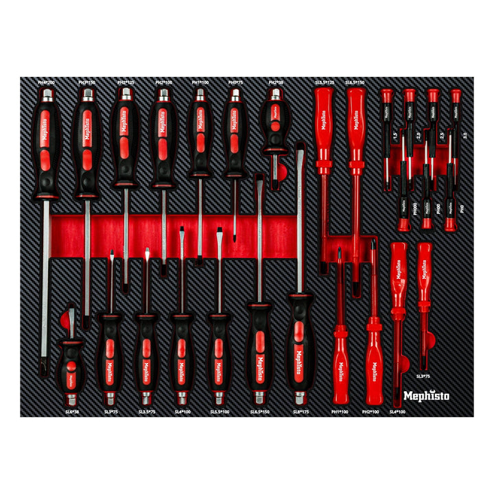 Mephisto Werkzeugeinlage Pro Line Schraubendrehersatz Set Schraubendreher Set, Schraubendreher Set