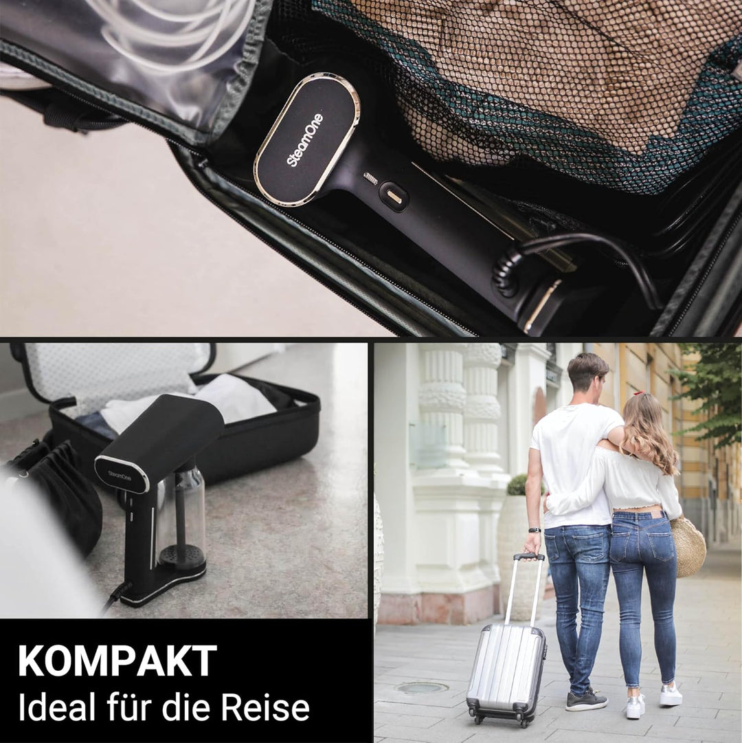 STEAMONE - Steamer Dampfglätter 2000 W, 33 g/min – tragbares Bügeleisen – Kapazität 400 ml – entfern