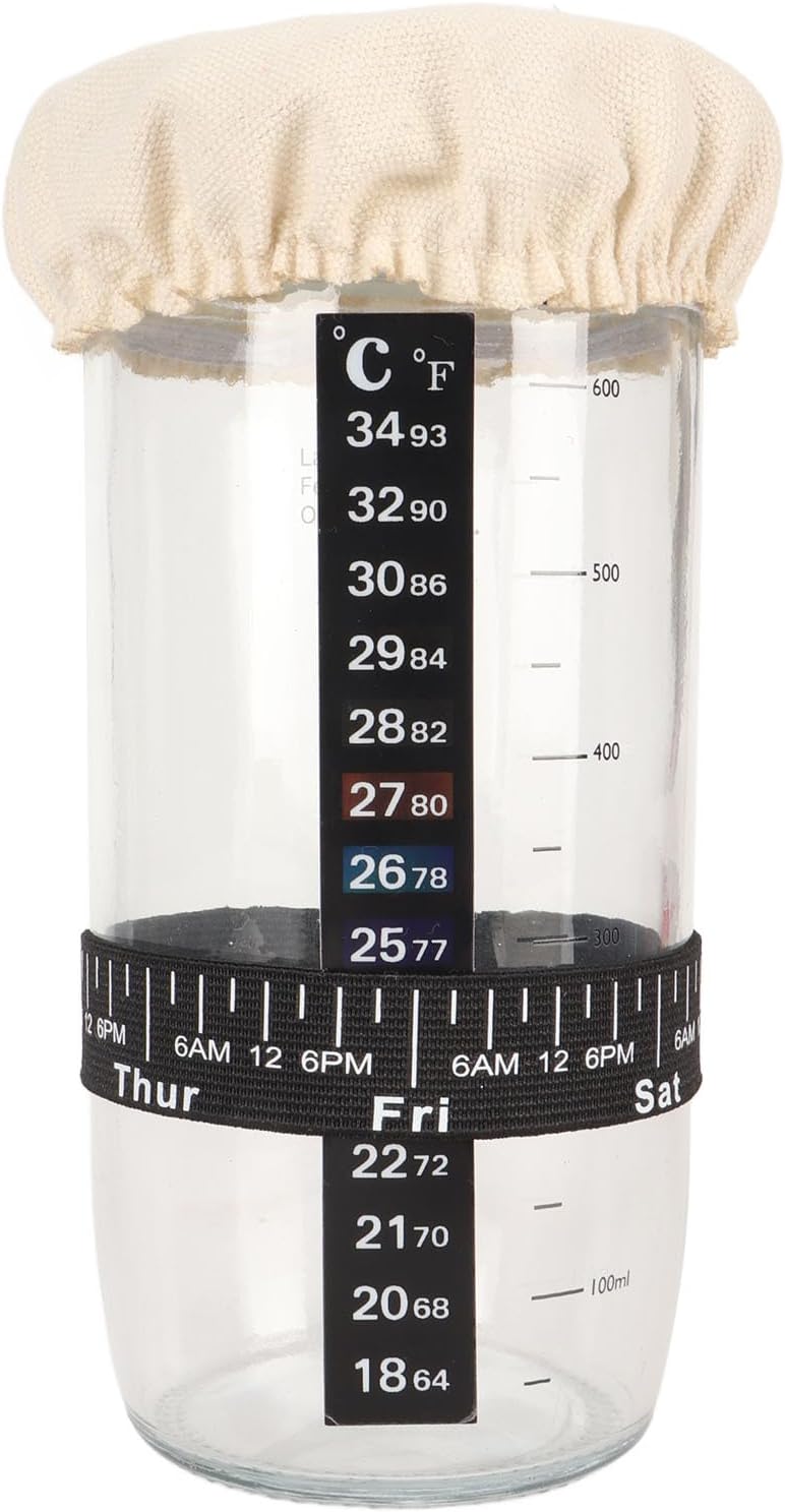 Sauerteig Glas Einzigartige Grosse Öffnung, Sourdough Starter Jar Umfangreiches Brotback Kit, Gärbox