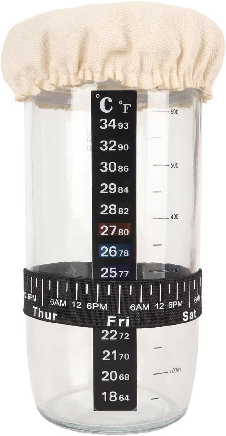 Sauerteig Glas Einzigartige Grosse Öffnung, Sourdough Starter Jar Umfangreiches Brotback Kit, Gärbox